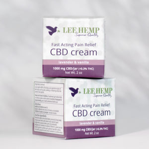 Fast Acting Lavender & Vanilla CBD Cream -  1000 mg - 2 oz